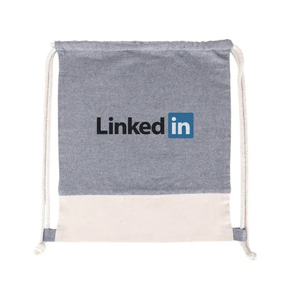 TwinTone Recycled Cotton Drawstring Bag