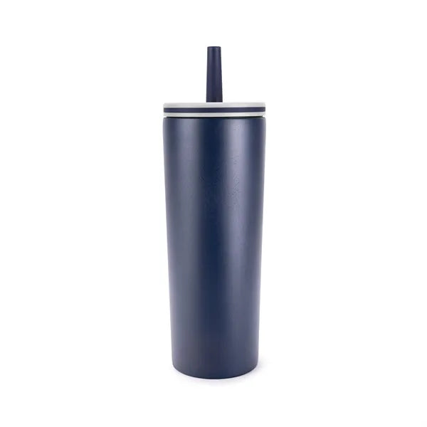 ChillFlow Stainless Steel Mug with Straw 24oz.