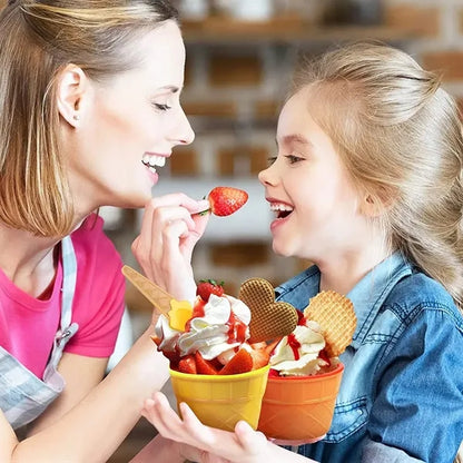 6 OZ Colorful Stackable Plastic Ice Cream Toddler Bowls