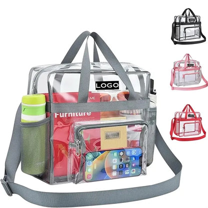Clear Stadium Tote Bag with Reinforced Strap