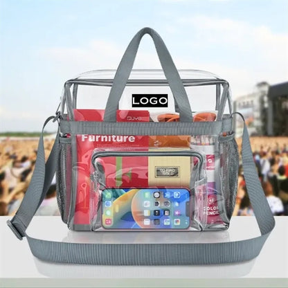 Clear Stadium Tote Bag with Reinforced Strap