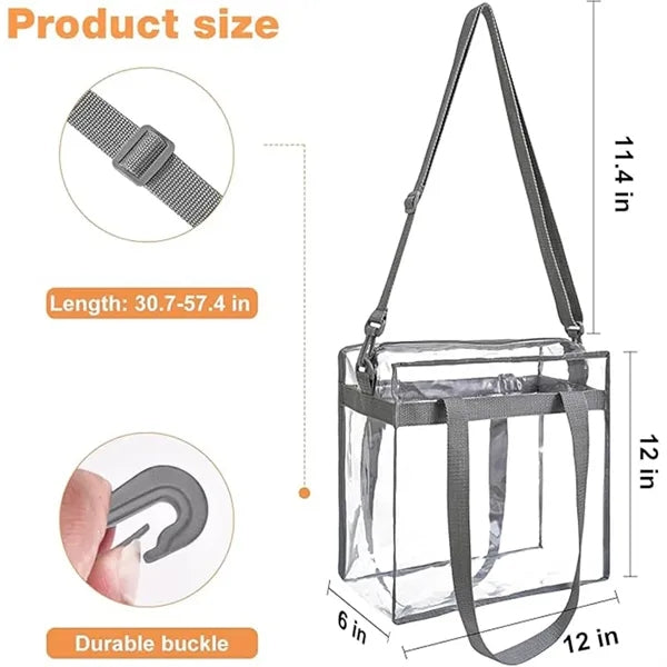 Stadium - approved clear tote bag with zipper
