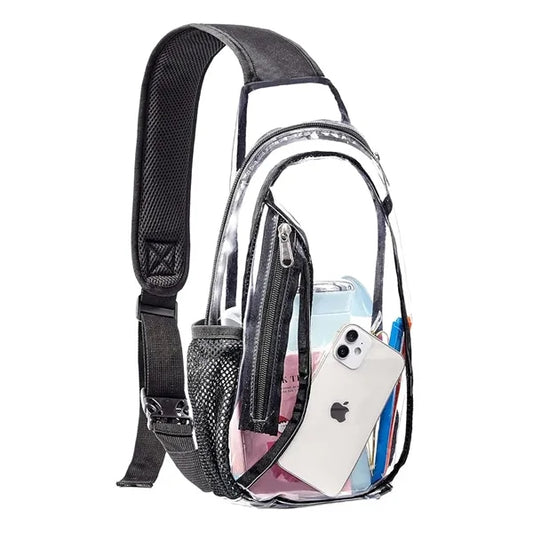 Stadium-Approved Clear PVC Sling Bag for Hiking
