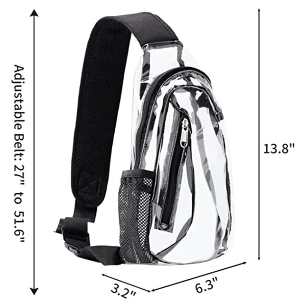 Stadium-Approved Clear PVC Sling Bag for Hiking