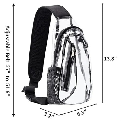 Stadium-Approved Clear PVC Sling Bag for Hiking