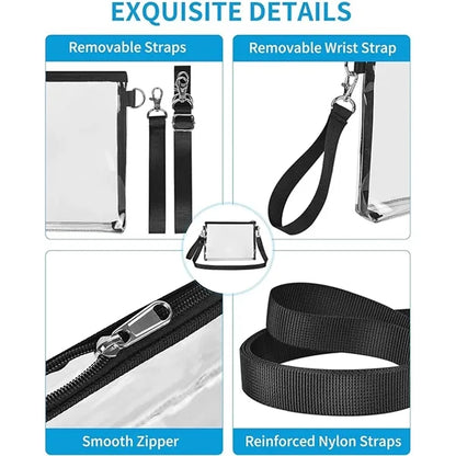 Approved Clear Bag with Removable Straps for Events & Work