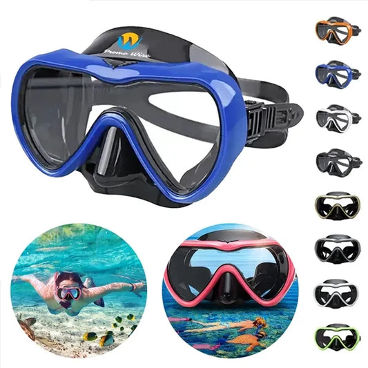 Wide-View Anti-Fog Adjustable Soft Silicone Snorkel Mask