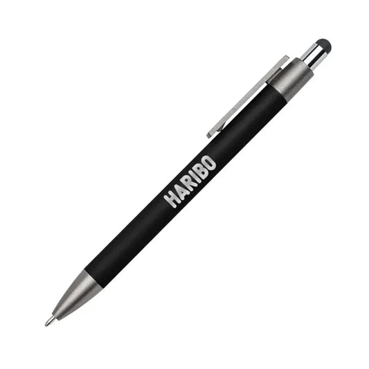 Hughes Aluminum Pen w/Wood Clip & Blue Refill