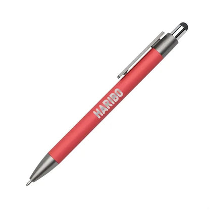Hughes Aluminum Pen w/Wood Clip & Blue Refill