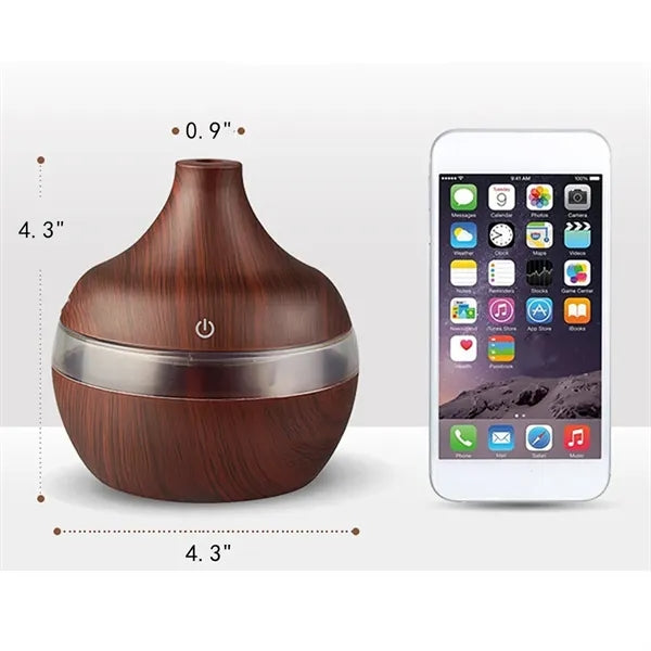 Wood Grain 7 Colors Air Humidifier Essential Oil Diffuser