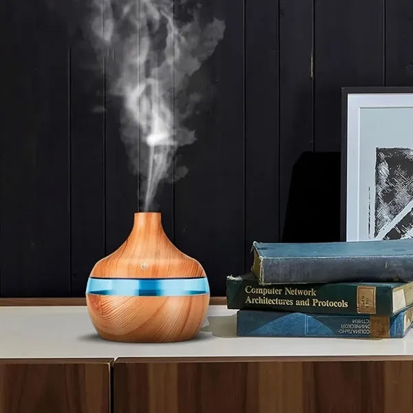 Wood Grain 7 Colors Air Humidifier Essential Oil Diffuser