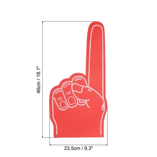 Lightweight Durable Vibrant Colors No-Slip Cheer Foam Finger