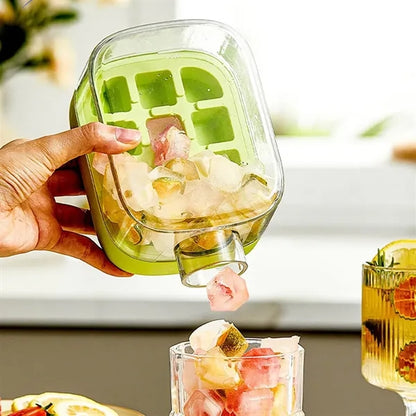 Straw Cup with No-Touch Ice Tray and Homemade Ice Cubes