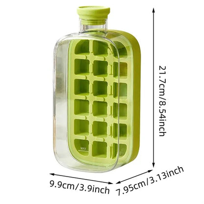 Straw Cup with No-Touch Ice Tray and Homemade Ice Cubes
