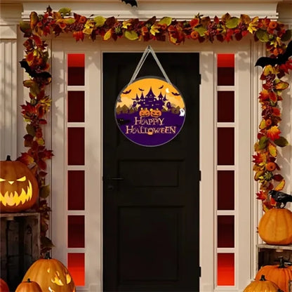 Hanging Wooden Sign Halloween Party Decoration