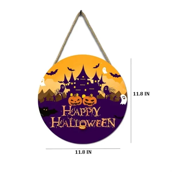 Hanging Wooden Sign Halloween Party Decoration