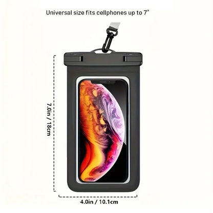 7" Waterproof Phone Case & Passport Dry Bag with Lanyard