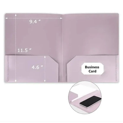 Plastic Document Organizer Folder with Business Card Slot