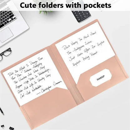 Plastic Document Organizer Folder with Business Card Slot
