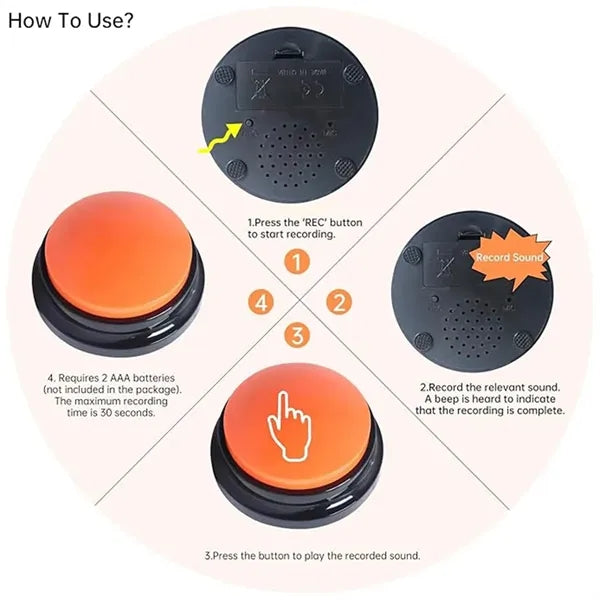 Voice Recording Dog Communication Buttons