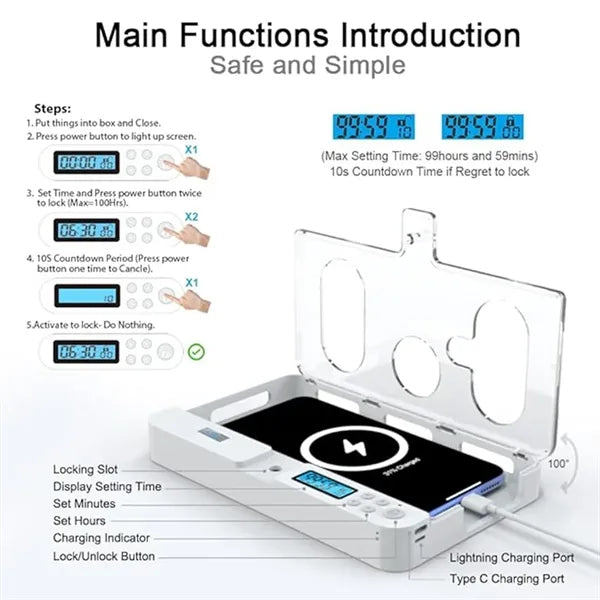 Smart Phone Timer Lock Box