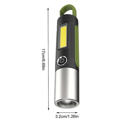 Mini TC Charging Side Lighting Flashlight with Carabiner
