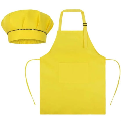 Kids Aprons Chef Hats Set