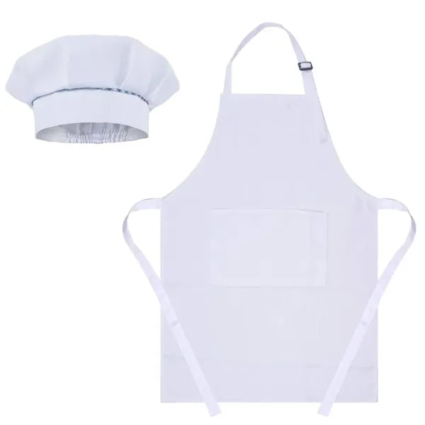 Kids Aprons Chef Hats Set