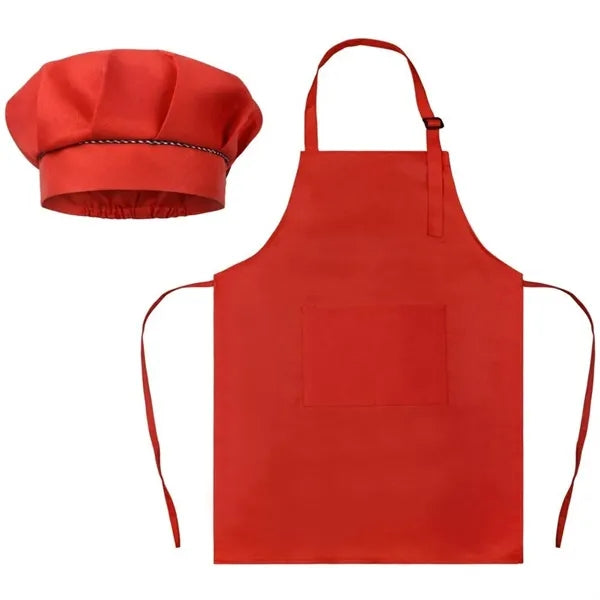 Kids Aprons Chef Hats Set