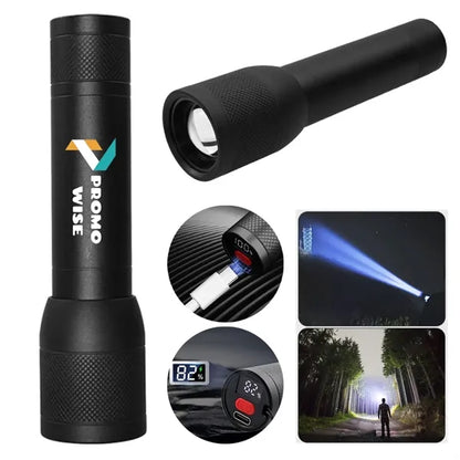 TC Fast-charging Flashlight with Screen to Visualize Power