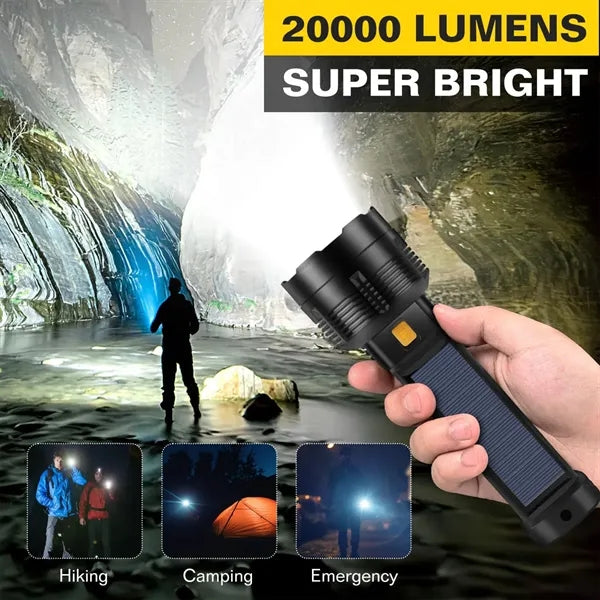 Solar and TC Fast Charging Super Heat Dissipation Flashlight