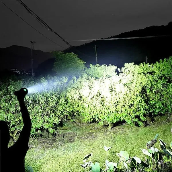 USB DirectCharging and Telescopic Zoom Outdoor Flashlight