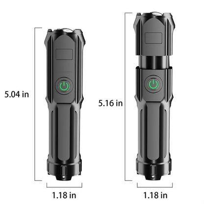 USB DirectCharging and Telescopic Zoom Outdoor Flashlight
