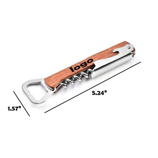 Premium Stainless Steel And Wood Bottle Opener