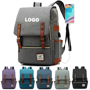 Oxford Laptop Daypack with USB Charging Port