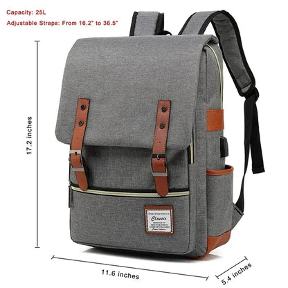 Oxford Laptop Daypack with USB Charging Port