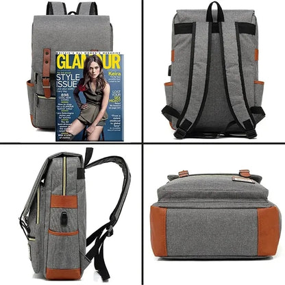 Oxford Laptop Daypack with USB Charging Port