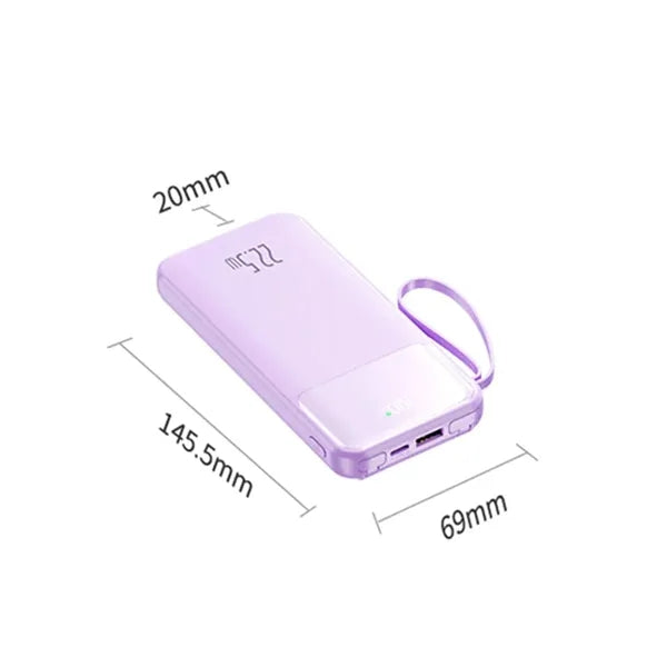 Portable Charger Power Bank 10000 mAh with Cable