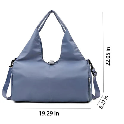 Large Capacity Yoga Duffel Bag With Wet Dry Compartments