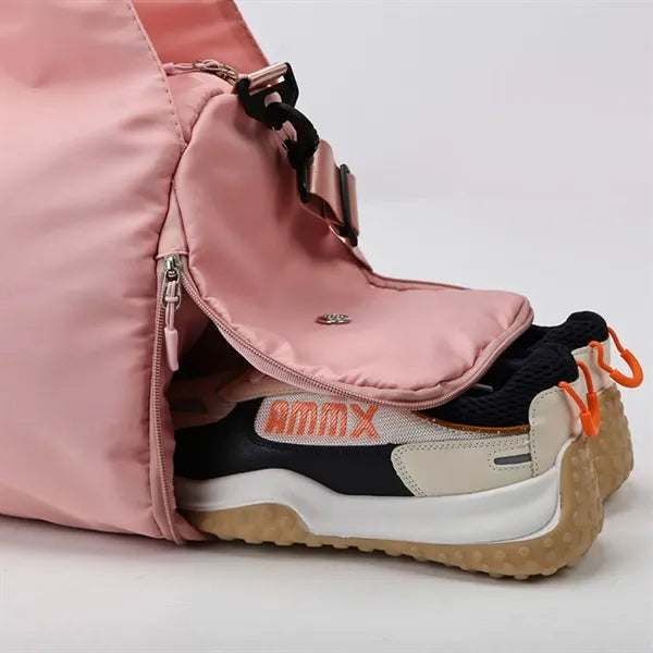 Large Capacity Yoga Duffel Bag With Wet Dry Compartments