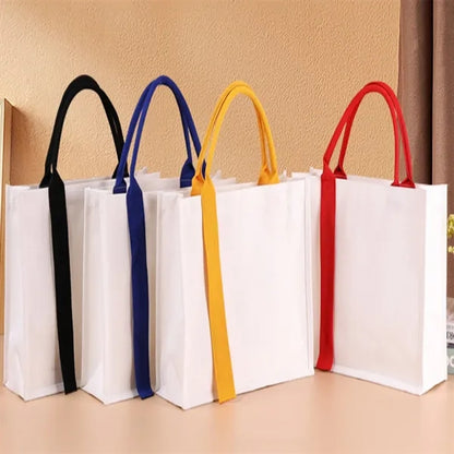 Custom Canvas Gift Bag With Handle And Laminated Surface