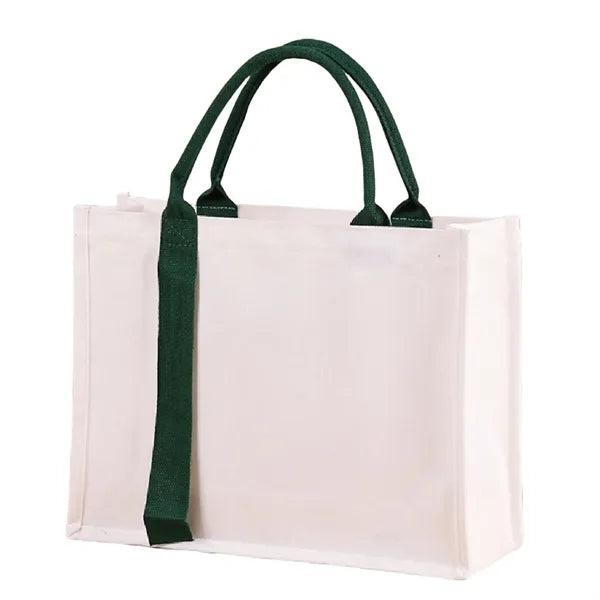 Custom Canvas Gift Bag With Handle And Laminated Surface