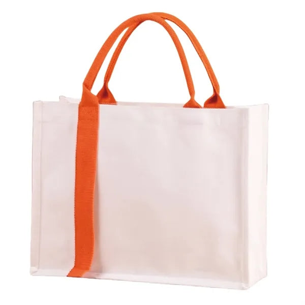 Custom Canvas Gift Bag With Handle And Laminated Surface