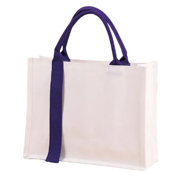 Custom Canvas Gift Bag With Handle And Laminated Surface