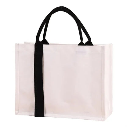Custom Canvas Gift Bag With Handle And Laminated Surface