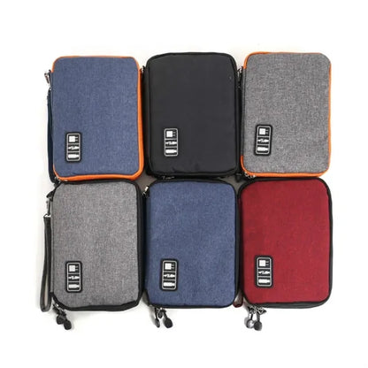 Travel Electronics Organizer Bag with Multiple Pockets
