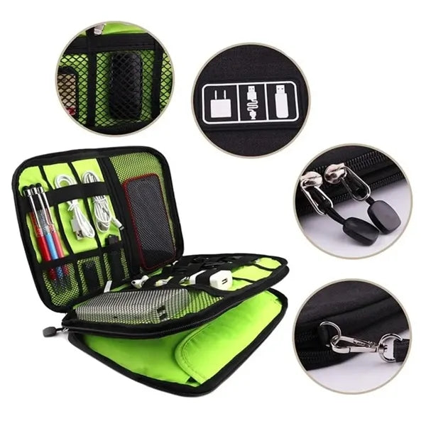 Travel Electronics Organizer Bag with Multiple Pockets