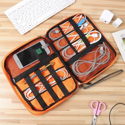 Travel Electronics Organizer Bag with Multiple Pockets