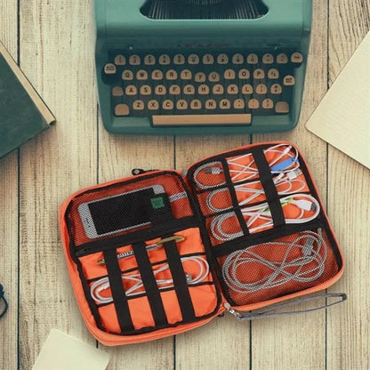 Travel Electronics Organizer Bag with Multiple Pockets