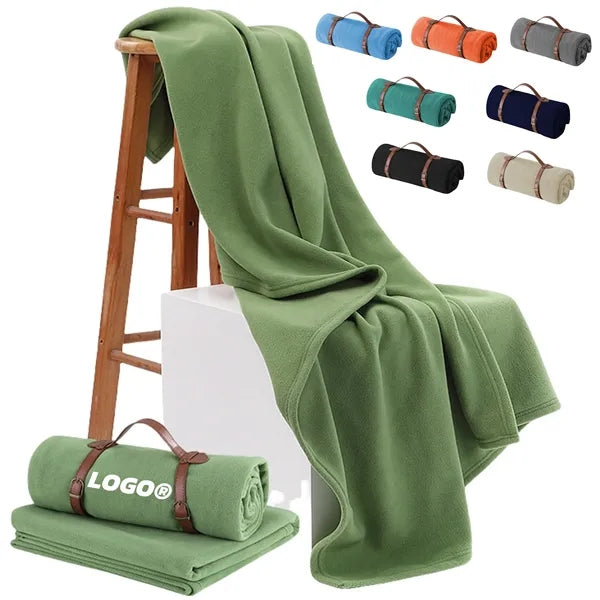 Warm Fleece Yoga Blanket For Home Outdoor And Travel Use